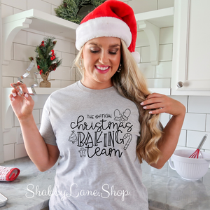 Christmas baking team - T-shirt Gray tee Shabby Lane   
