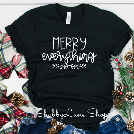 Merry everything - Black tee Shabby Lane   