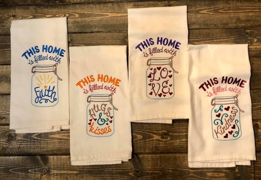 Mason Jar  this home is filled with - kitchen towel  Shabby Lane   