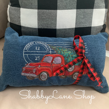 Load image into Gallery viewer, Red Truck Christmas pillow  Shabby Lane   