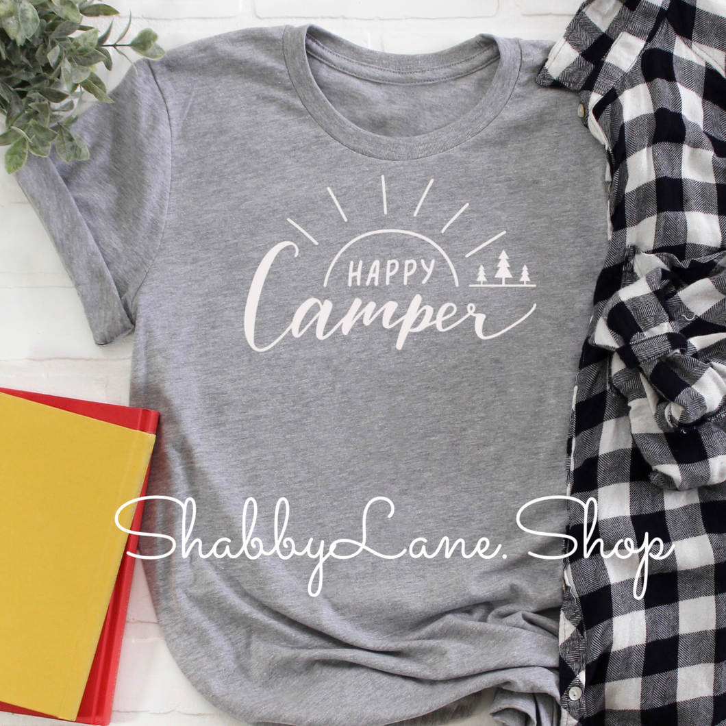 Happy Camper  grey tee Shabby Lane   
