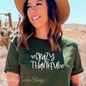 Crazy Thankful - Olive t-shirt tee Shabby Lane   