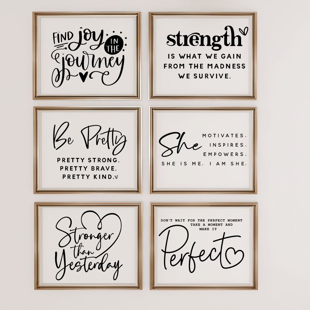 Inspirational print bundle - 6 - 8x10 prints  Shabby Lane   