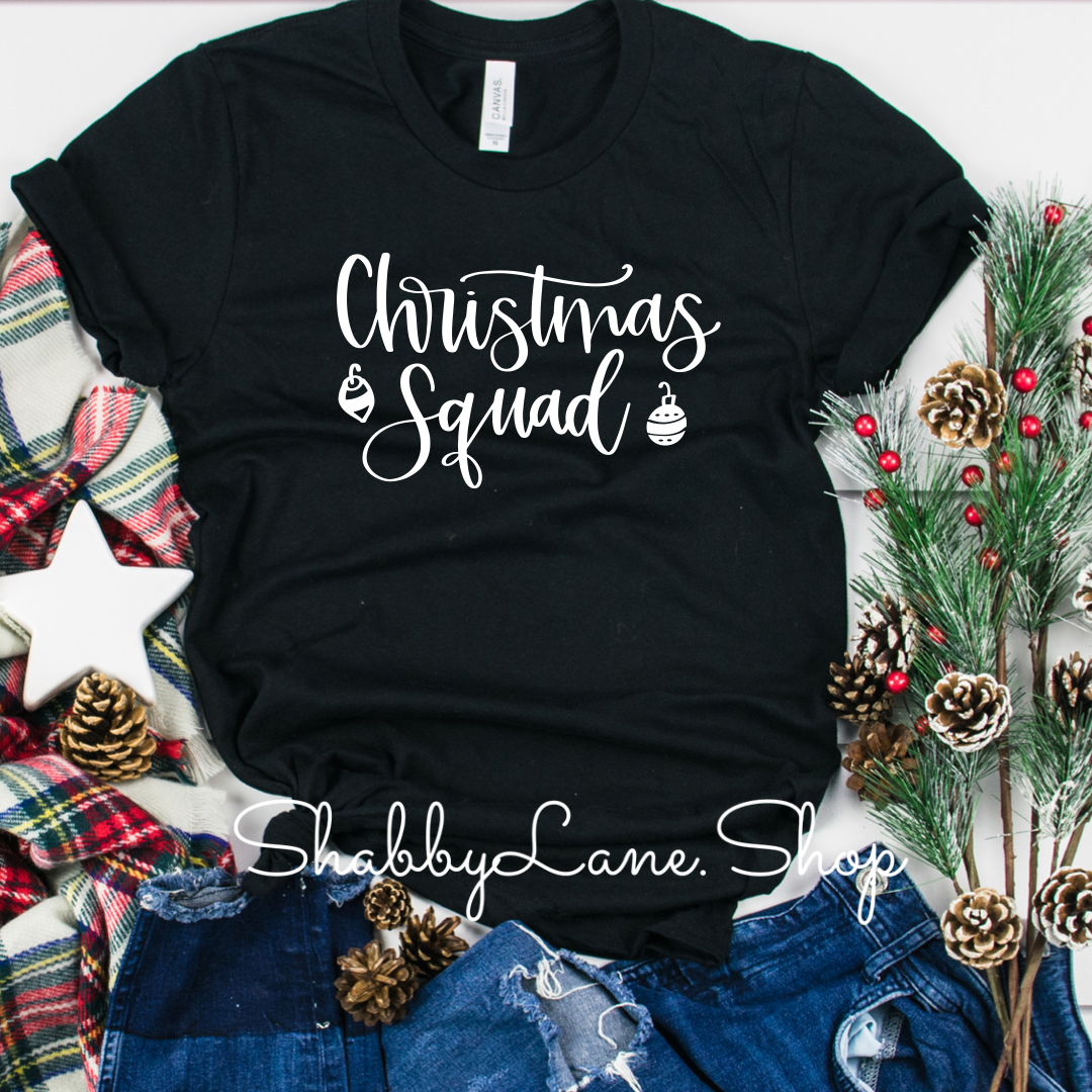 Christmas squad toddler/kids black shirt sleeve  Shabby Lane   