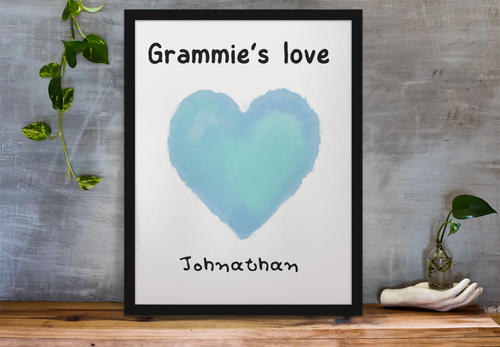 Grammie’s Love - 1 child name - personalized 8x10 print  Shabby Lane   