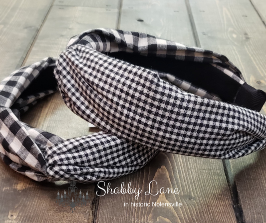 Buffalo plaid headband with smaller plaid  Shabby Lane   