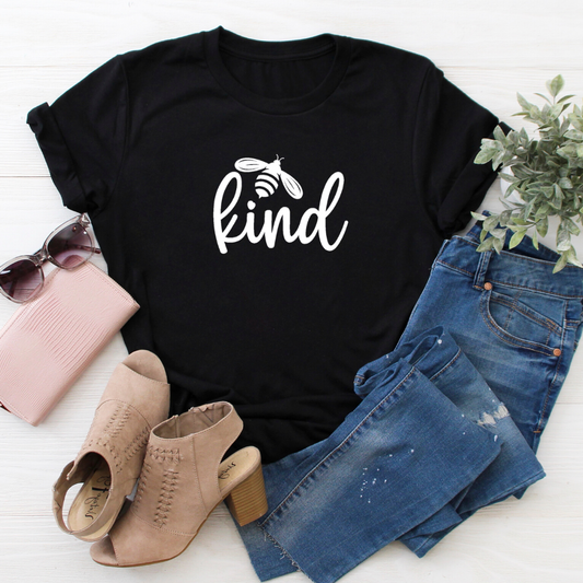 Bee Kind- black tee Shabby Lane   