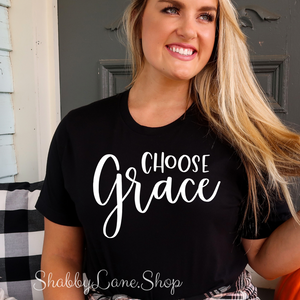 Choose Grace - Black tee Shabby Lane   