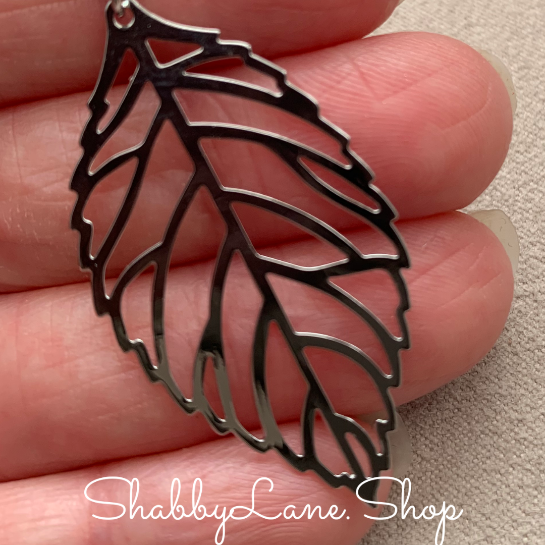 Silver leaf earrings - small  Shabby Lane   