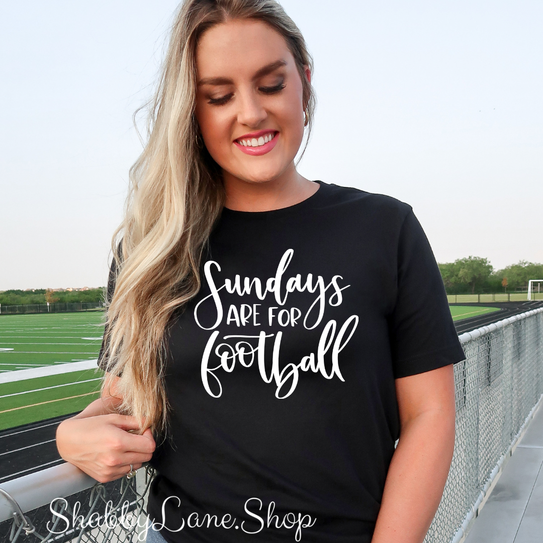 Sunday’s are for football - Black tee Shabby Lane   