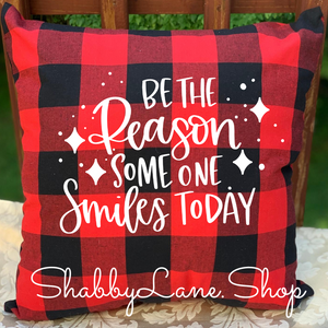 Be the Reason - Red Buffalo plaid pillow  Shabby Lane   