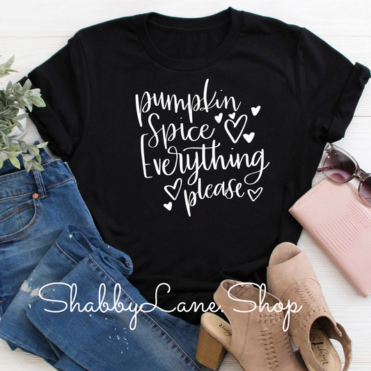 Pumpkin spice everything ! Black tee Shabby Lane   