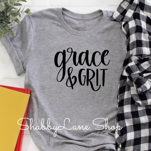 Grace and Grit t-shirt - Light gray tee Shabby Lane   
