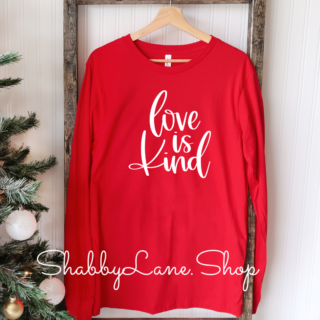 Love is kind - red T-shirt tee Shabby Lane   