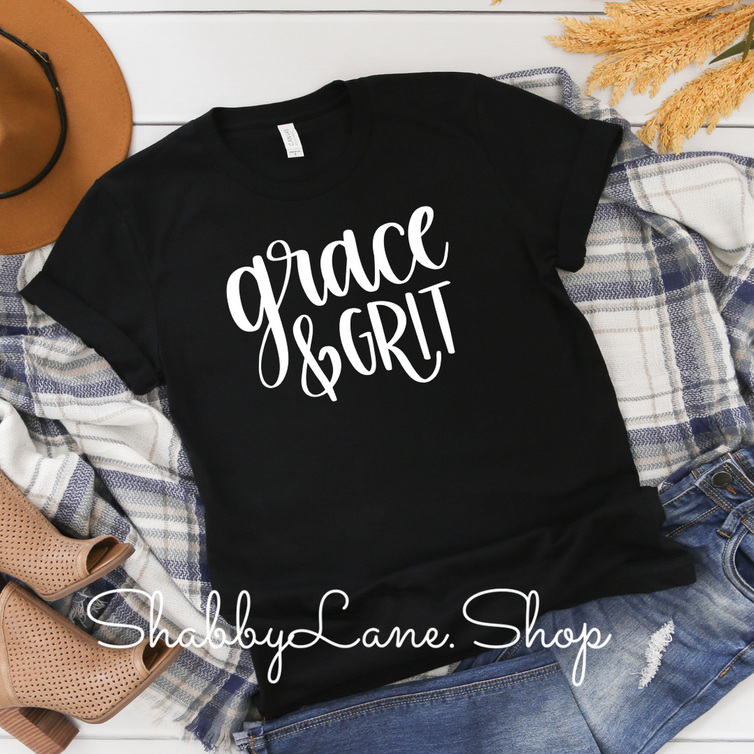 Grace  and Grit t-shirt - Black tee Shabby Lane   
