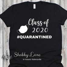 Load image into Gallery viewer, Class of 2020 #quarantined tee Black tee Shabby Lane   