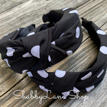Load image into Gallery viewer, polka dot headband -black  Shabby Lane   