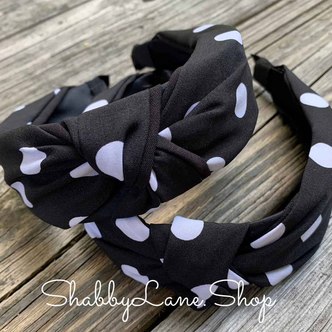 polka dot headband -black  Shabby Lane   