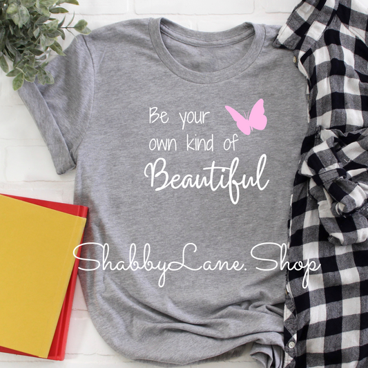 Own Kind of Beautiful - Heather gray tee tee Shabby Lane   