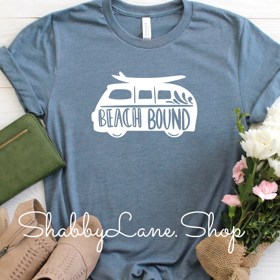 Beach Bound - t-shirt Heather Slate tee Shabby Lane   