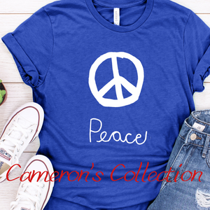Peace - Cameron Collection Royal Blue tee Shabby Lane   