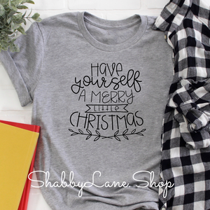 Have yourself a merry little Christmas - Gray tee Shabby Lane   