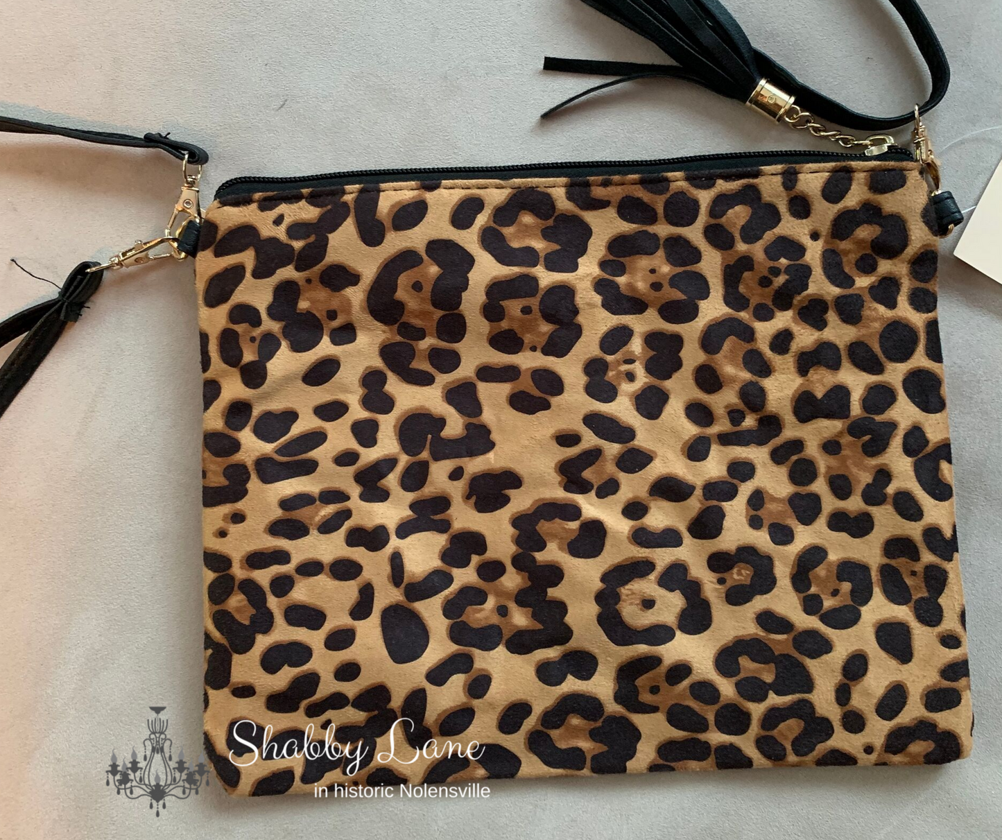 Leopard crossbody/wristlet  Shabby Lane Light  