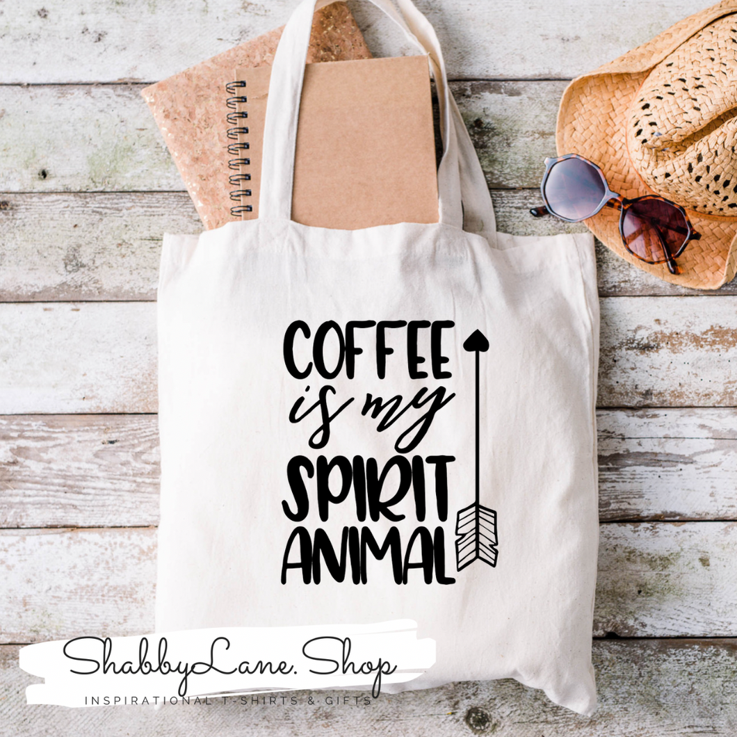 Sweet canvas market tote - coffee is my spirit  Shabby Lane   