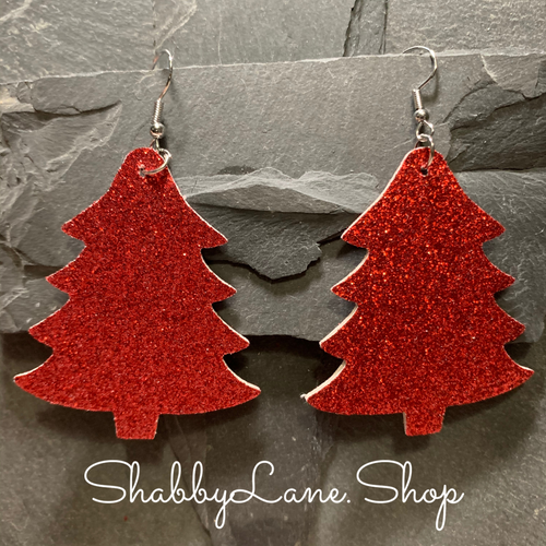 Holiday earring glitter tree- style 7  Shabby Lane   