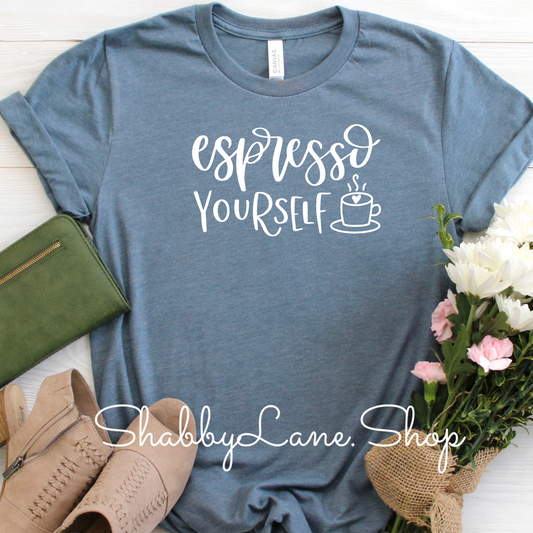 Expresso yourself T-shirt - Slate tee Shabby Lane   