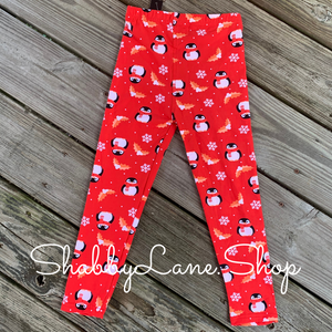 Children’s leggings - red penguins  Shabby Lane   
