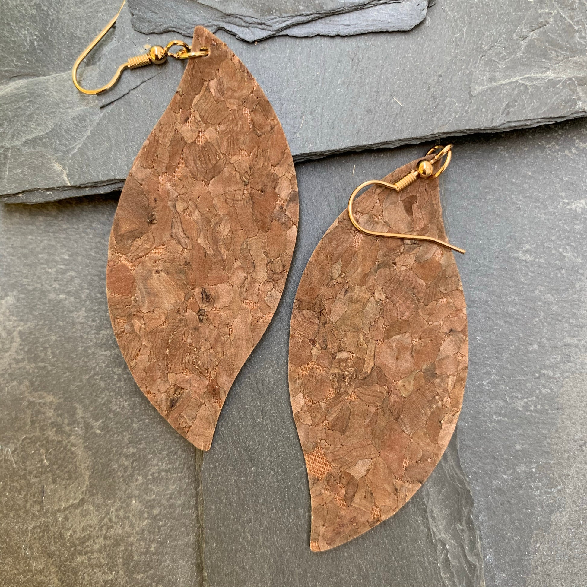 Wave Marquis earrings brown  Shabby Lane   