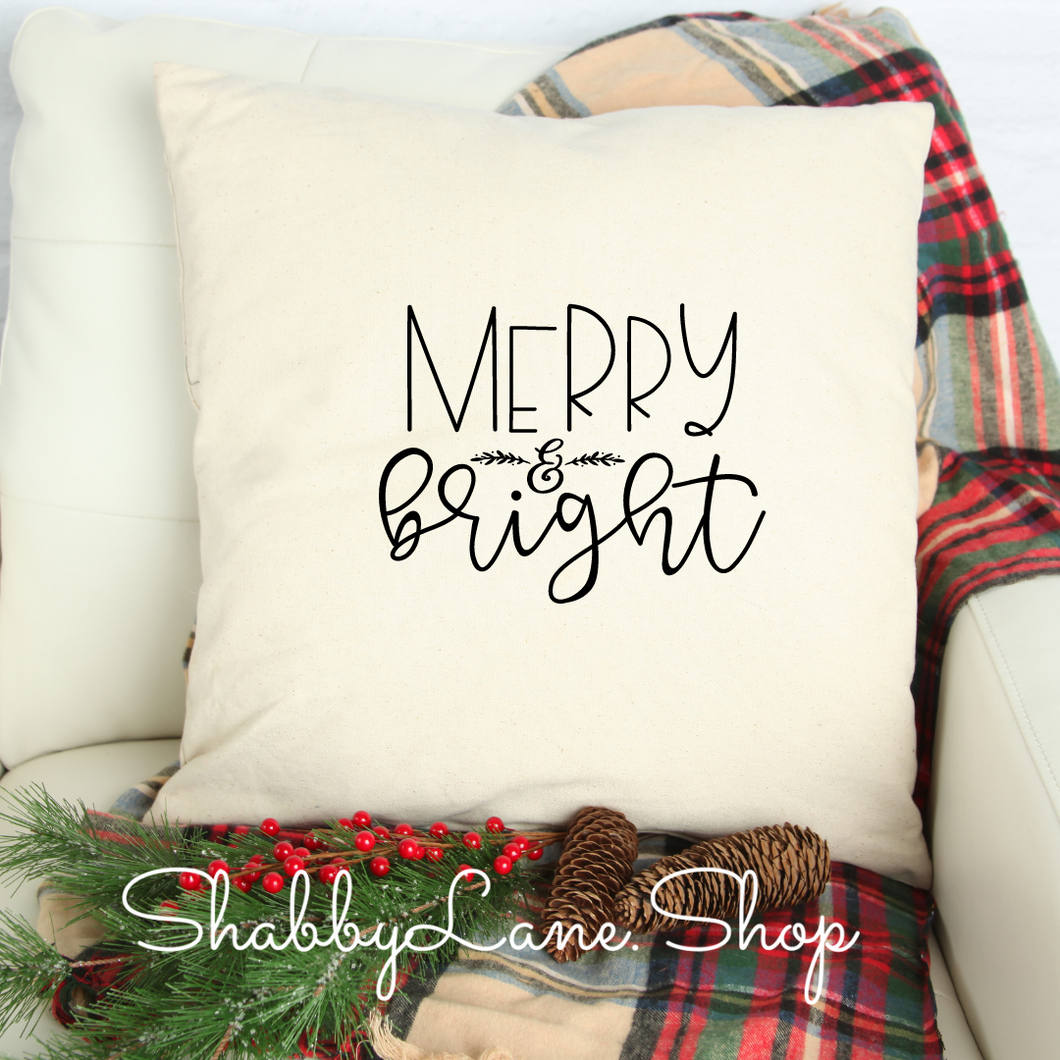 Merry & Bright - white pillow  Shabby Lane   