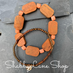 Beaded bracelet duo -  3  Shabby Lane   