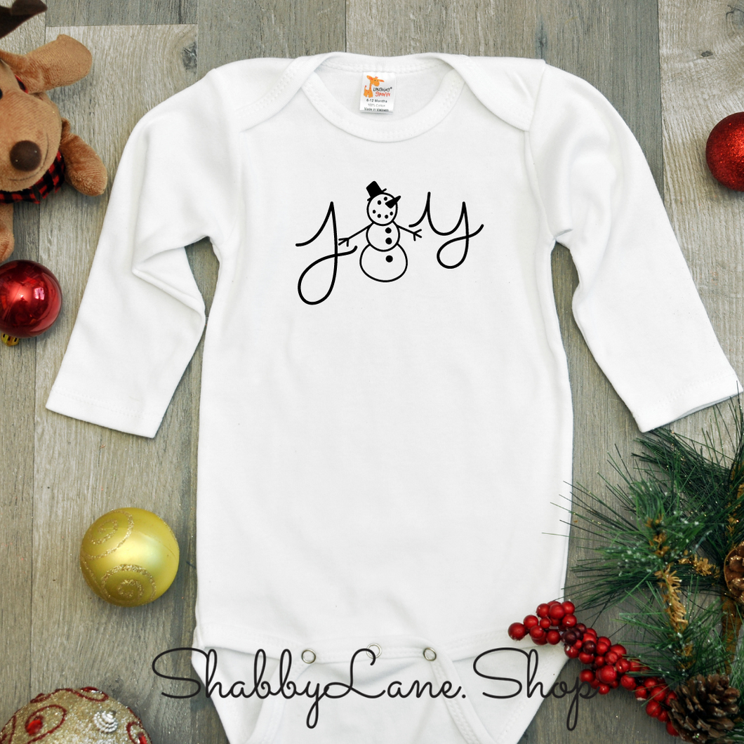 Merry Christmas Joy Christmas bodysuit- white  Shabby Lane   