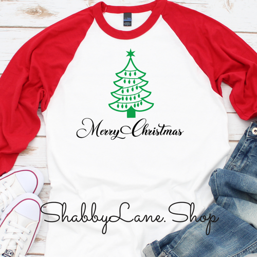 Merry Christmas tree girl - toddler/kids  Shabby Lane   