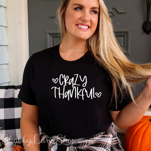 Crazy Thankful - Black t-shirt tee Shabby Lane   