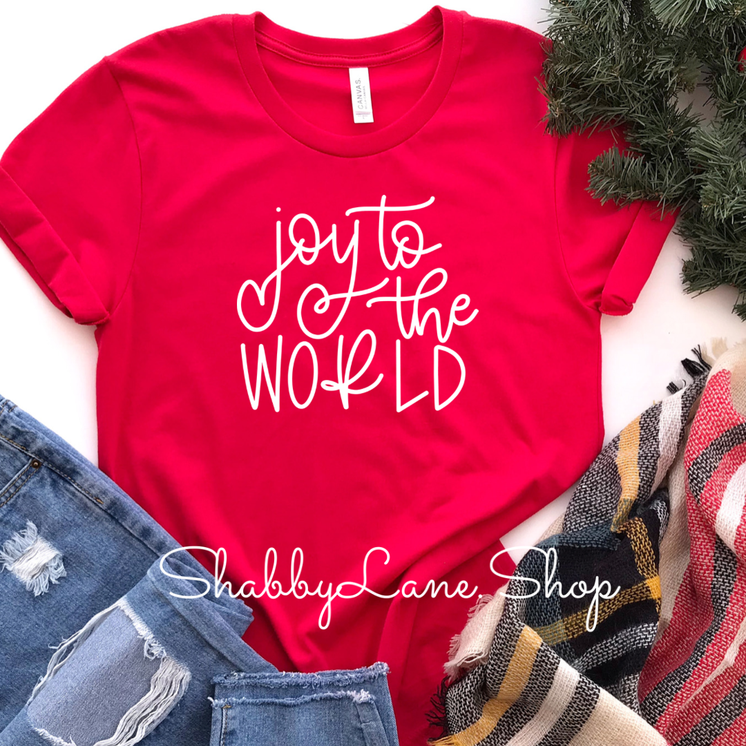 Joy to the world - Red Short Sleeve tee Shabby Lane   