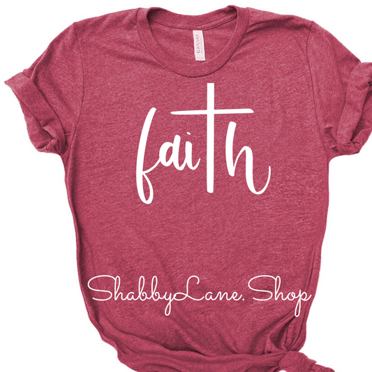 Faith raspberry tee tee Shabby Lane   