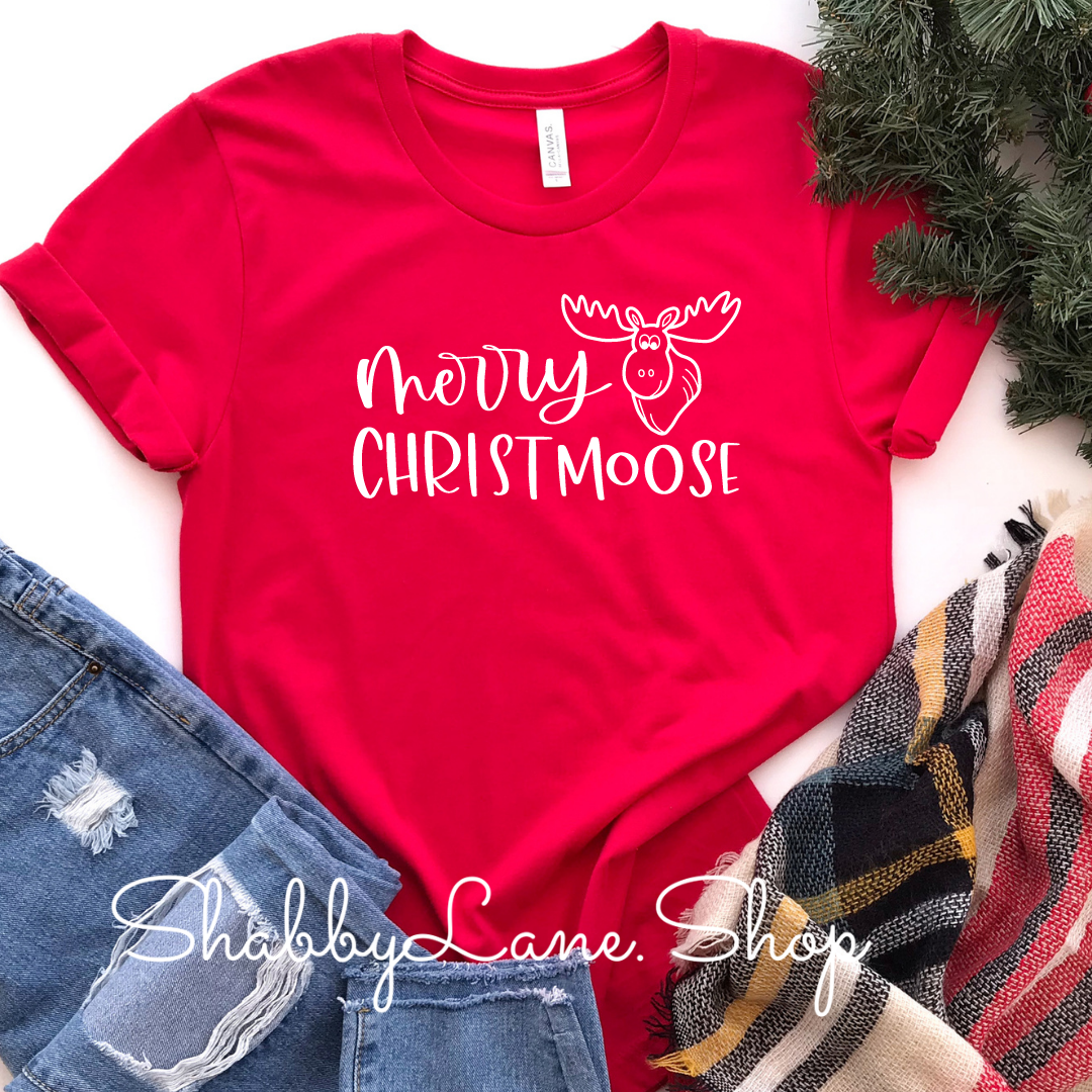 Merry Christmoose - Red Short Sleeve tee Shabby Lane   