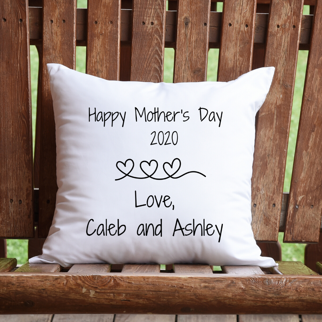 Mother’s Day personalized pillow - white pillow  Shabby Lane   
