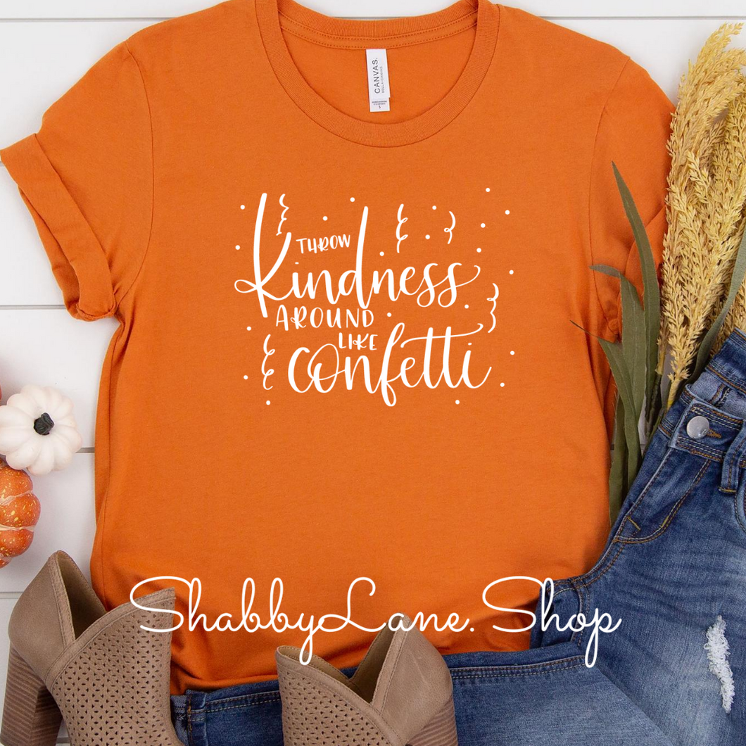Throw kindness- Burnt Orange T-shirt tee Shabby Lane   